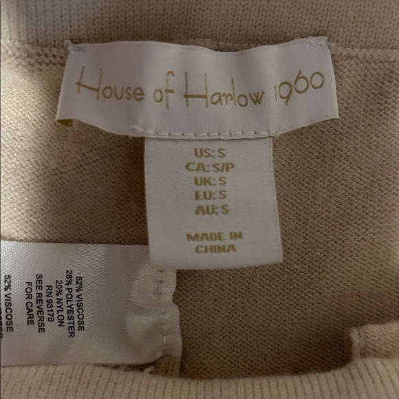 House of Harlow 1960 Knit Cream Pant - Picture 2 of 6